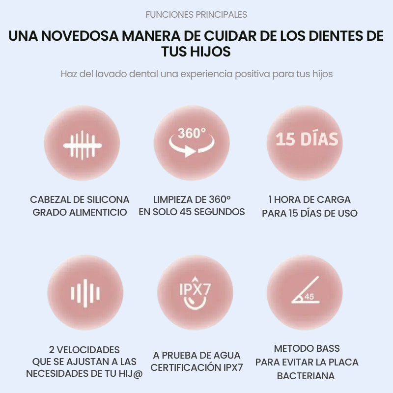 BRUSHTECH U-BRUSH KIDS™-Dientes Perfectos al instante + Bucal de regalo